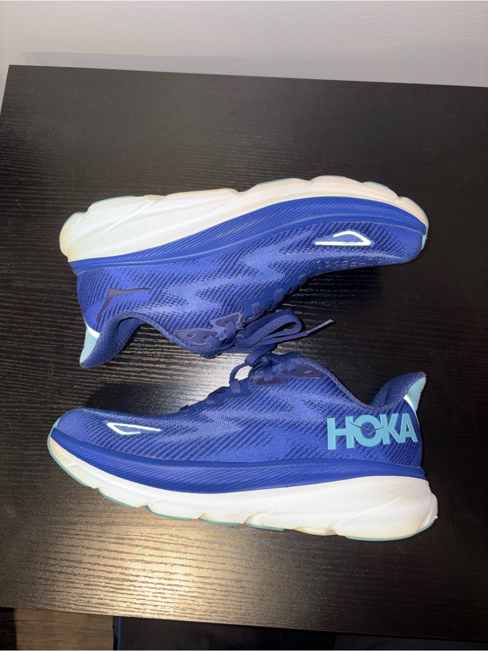 HOKA Clifton 9 Women’s Running Shoes Blue Aqua Size 7.5B Athletic Sneaker - Picture 5 of 10